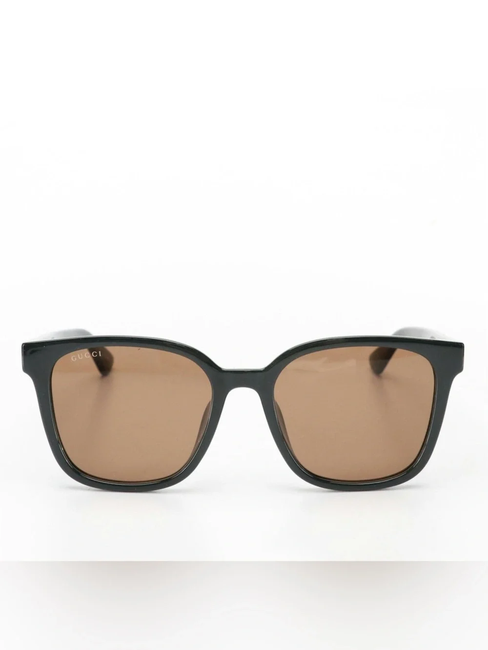 Gucci GG 0077SK 002 Black Round Web Stripe Sunglasses in Case